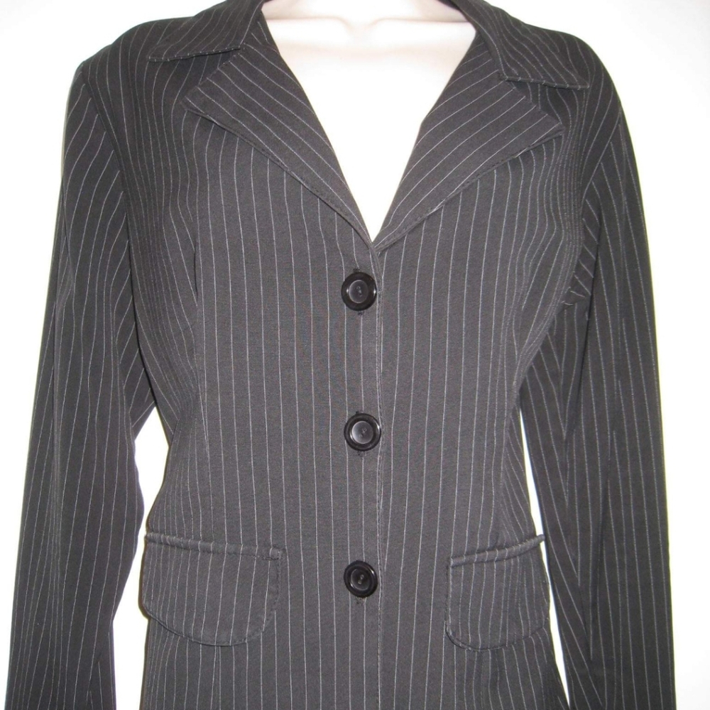 Pretty Girl striped fitted suit jacket size large size 10